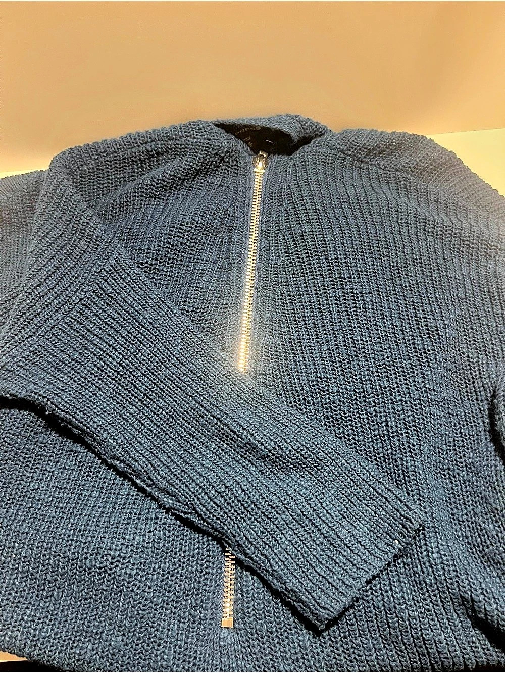 Express Zip Front Knit Sweater Size medium - Picture 4 of 5